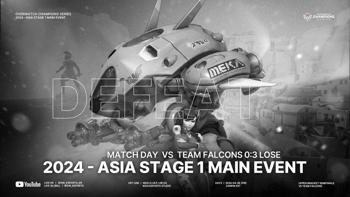 [ 𝟮𝟬𝟮𝟰 𝗢𝗪𝗖𝗦 - 𝗔𝘀𝗶𝗮 𝗦𝘁𝗮𝗴𝗲 𝗠𝗮𝗶𝗻 𝗘𝘃𝗲𝗻𝘁 𝗠𝗮𝘁𝗰𝗵 𝘃𝘀 𝗙𝗟𝗖𝗡 ]

부족한 모습을 보완하여, 다음 경기에서는 좋은 모습으로 찾아오겠습니다.
I will come back with a better performance in the next match to make up for my shortcomings.

#OWCS #YETIWIN