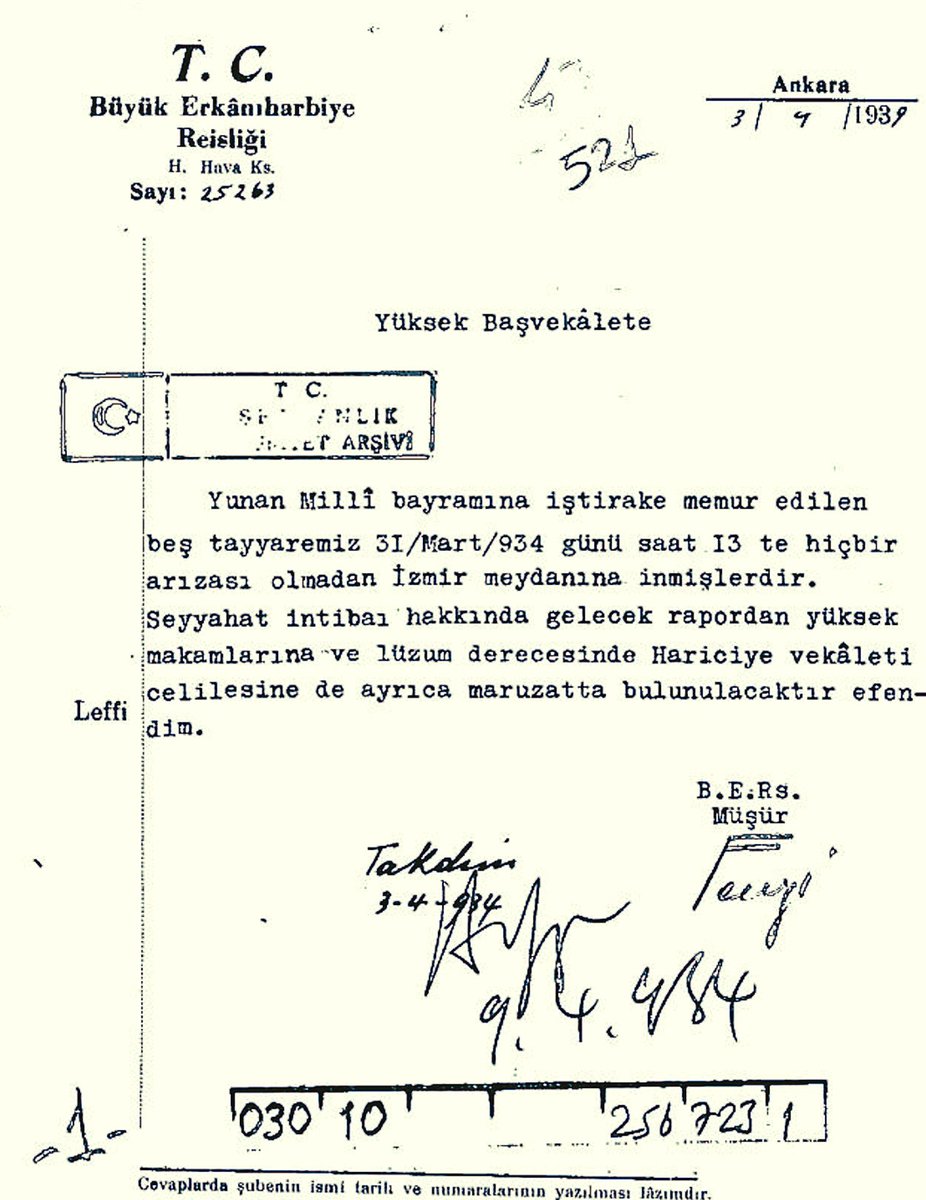 Kelimeler kifayetsiz kalıyor🤬 Yunan aşığı M.Kamâl Pasha; Yunanistan'ın Osmanlı'ya ihanet edişinin yıldönümü olan '25 Mart Yunanistan Milli Bayramı' kutlamaları için Yunanistan'a 5 uçak göndermiş❗ Yunan'lılar ve Kemalizm, Osmanlı'ya ihanet edişin yıldönümü kutlamış‼️