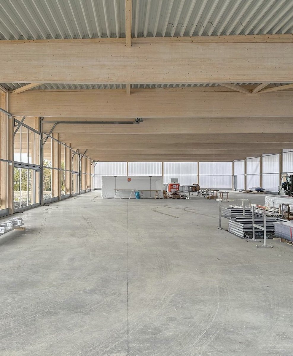 This should be the future of industrial architecture Mass timber production hall, built in 6 months, by Aretz Durr Architektur