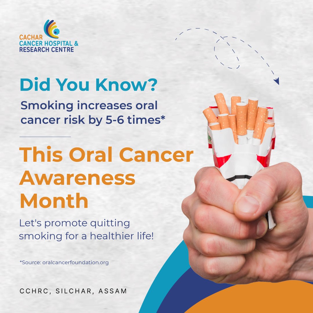 This Oral Cancer Awareness Month, let's take proactive steps towards a healthier life. Quitting smoking, chewing tobacco and arecanut, a balanced diet, and regular dental check-ups are vital in preventing oral cancer. Let's spread awareness and prioritize oral health together!