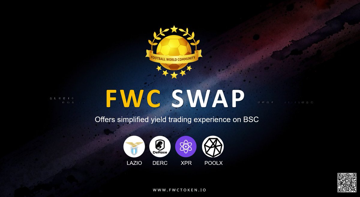 🟢Fwcswap, you can now trade four valid crypto currencies: LAZIO, DERC, XPR, and POOLX. 🌐Link: fwcswap.io 🔴Next week, four currencies will be listed on Fwcswap. Comment your favorite currency so that one of the four will be among them #Swap #Exchange #listing