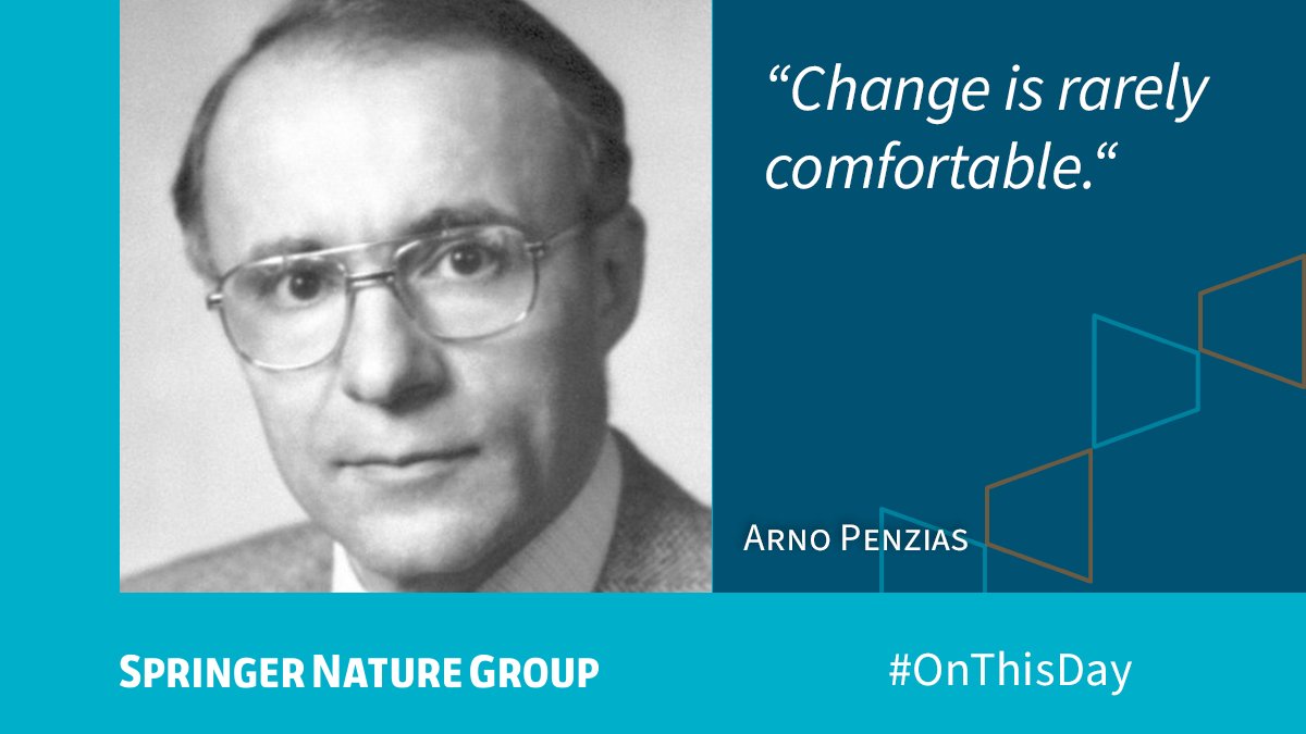 Arno Penzias, who was born #OTD in 1933, was an astrophysicist and shared one-half of the 1978 Nobel Prize for Physics for the discovery of a faint electromagnetic radiation throughout the universe. The detection lent strong support to the big-bang model of cosmic evolution.