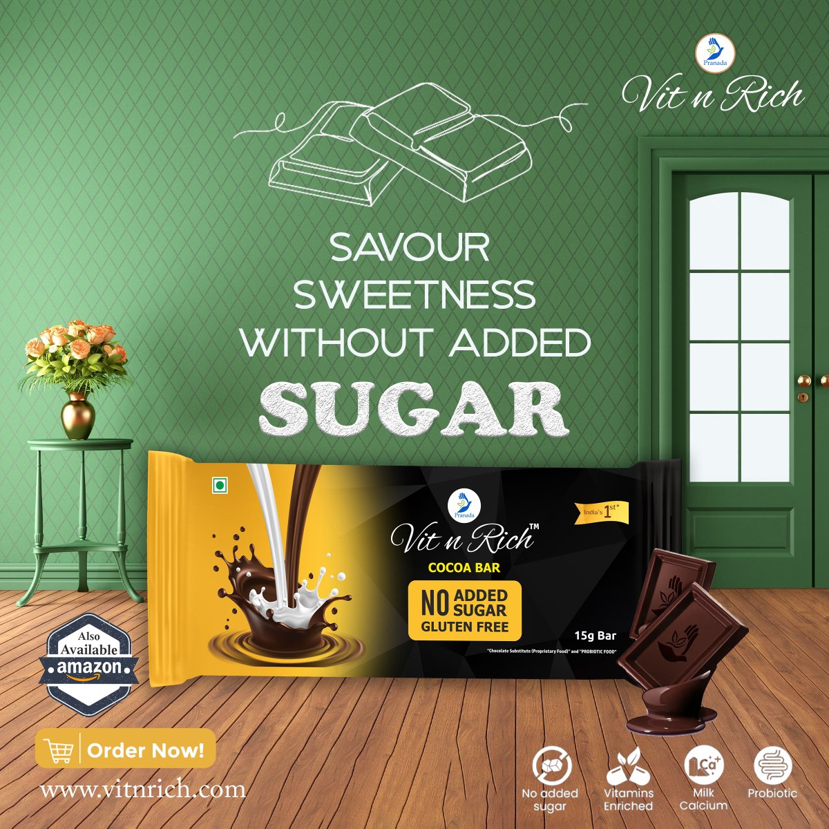 #vitnrich #darkchocolate #chocolates #noaddedsugar #healthychocolate #almondchocolate #heartshapedchocolates
#cocoabar
Website Product link :- vitnrich.com/collections/pr…
Amazon Product Link :- amazon.in/dp/B0BZ4F556Y