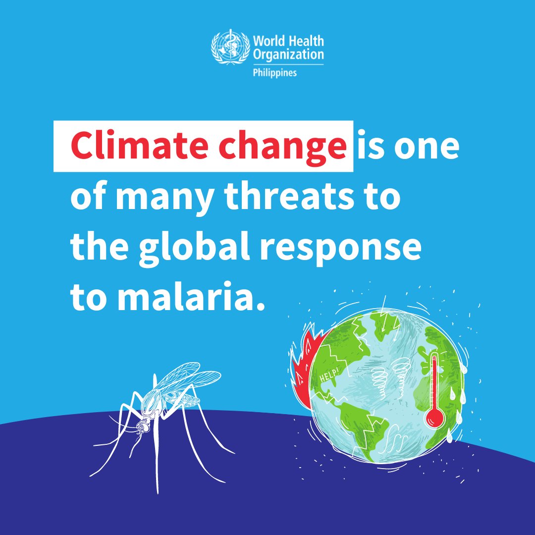 Based on the 2023 WHO World Malaria Report, climate change is responsible for more extreme and frequent weather events, which can result in malaria epidemics or severe droughts. 👉bit.ly/WHOWorldMalari… #WorldMalariaDay