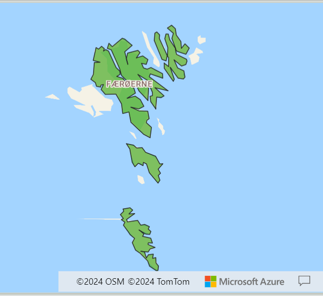_JeDC_'s tweet photo. Azure map have redefined the Faroe Islands, missing a couple of area :-)
#PowerBi #AzureMap https://t.co/hppC4cnEev