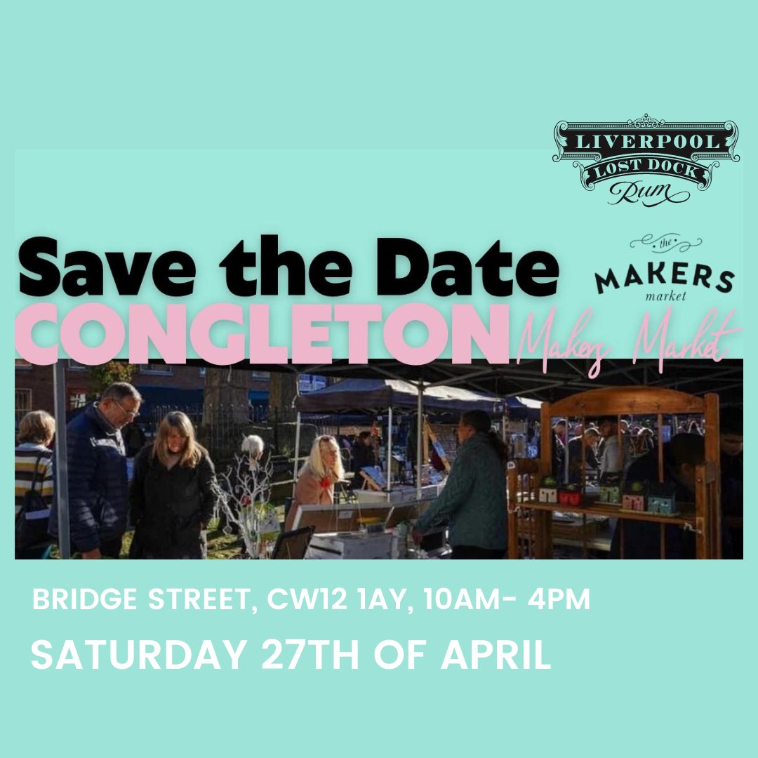 Are you joining us tomorrow at the Congleton Makers Market? 

We are there from 10 am till 4 pm. 

This isn't one to miss! We'll catch you there. 

#love #rum #liverpool #spicedrum #whiterum #liverpoollostdock #makersmarket #markets #nothwestrum #northwestmarkets