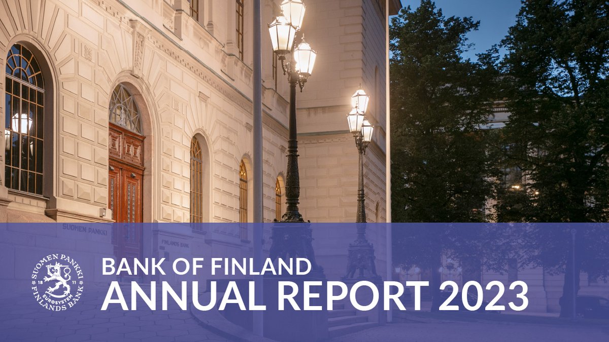 The English version of the Bank of Finland’s #AnnualReport 2023 has just been published. At the start of the Report, the Bank’s Governor @ollirehn writes: “The year 2023 was marked by a fall in inflation and a rise in geopolitical tensions.” Read more 🔗 annualreport.bankoffinland.fi/2023/home/