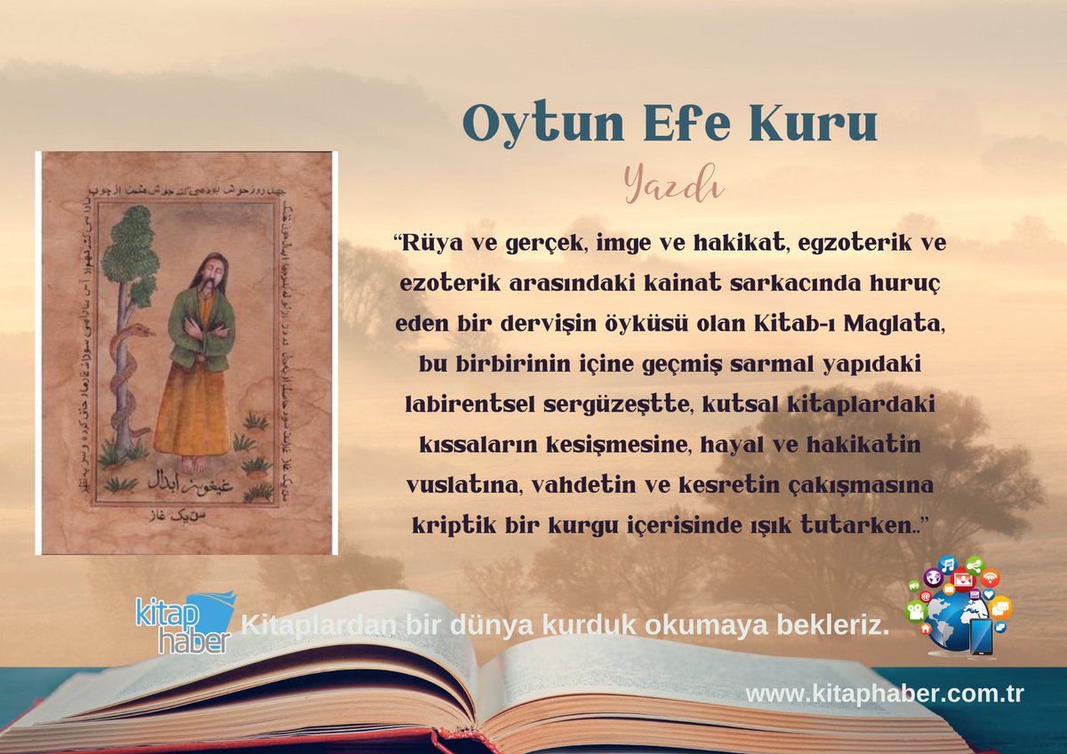 Oytun Efe Kuru, yazdı. Kaygusuz Abdal’ın Kitab-ı Maglata’sında Benlik kavramı üzerine değerlendirmesini linkten okuyabilirsiniz. kitaphaber.com.tr/kaygusuz-abdal… @kuruoytun #kitaphaber #oytunefekuru #kitabımaglata #ilahiyat #imgevehakikat