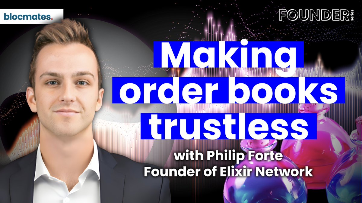 This Friday's Founder Series bangs. We recently covered @elixir in what proved to be one of our more popular guides lately, and you can find that piece on blocmates.com. 📺📰 So @jediblocmates had Philip Forte, Elixir Network founder, on the pod for a follow-up chat