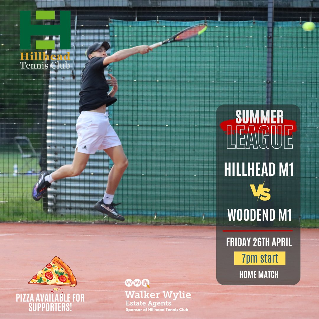 Catch the action today as our men's first team takes on Woodend 1 at home! Kick-off is at 7 PM. Join us for pizza and cheer them on at Hillhead. See you there! #SummerLeague #VamosHillhead
