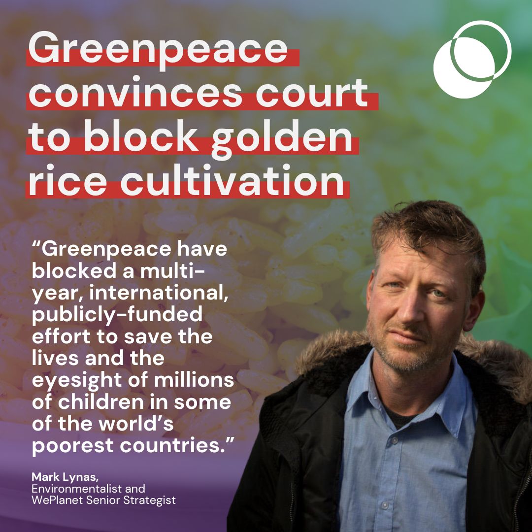 Farmers across the Philippines will now have to rip up their crops after Greenpeace successfully convinces a court to block golden rice cultivation. This decision will have dire consequences for the lives of millions of children in some of the world's poorest countries.…