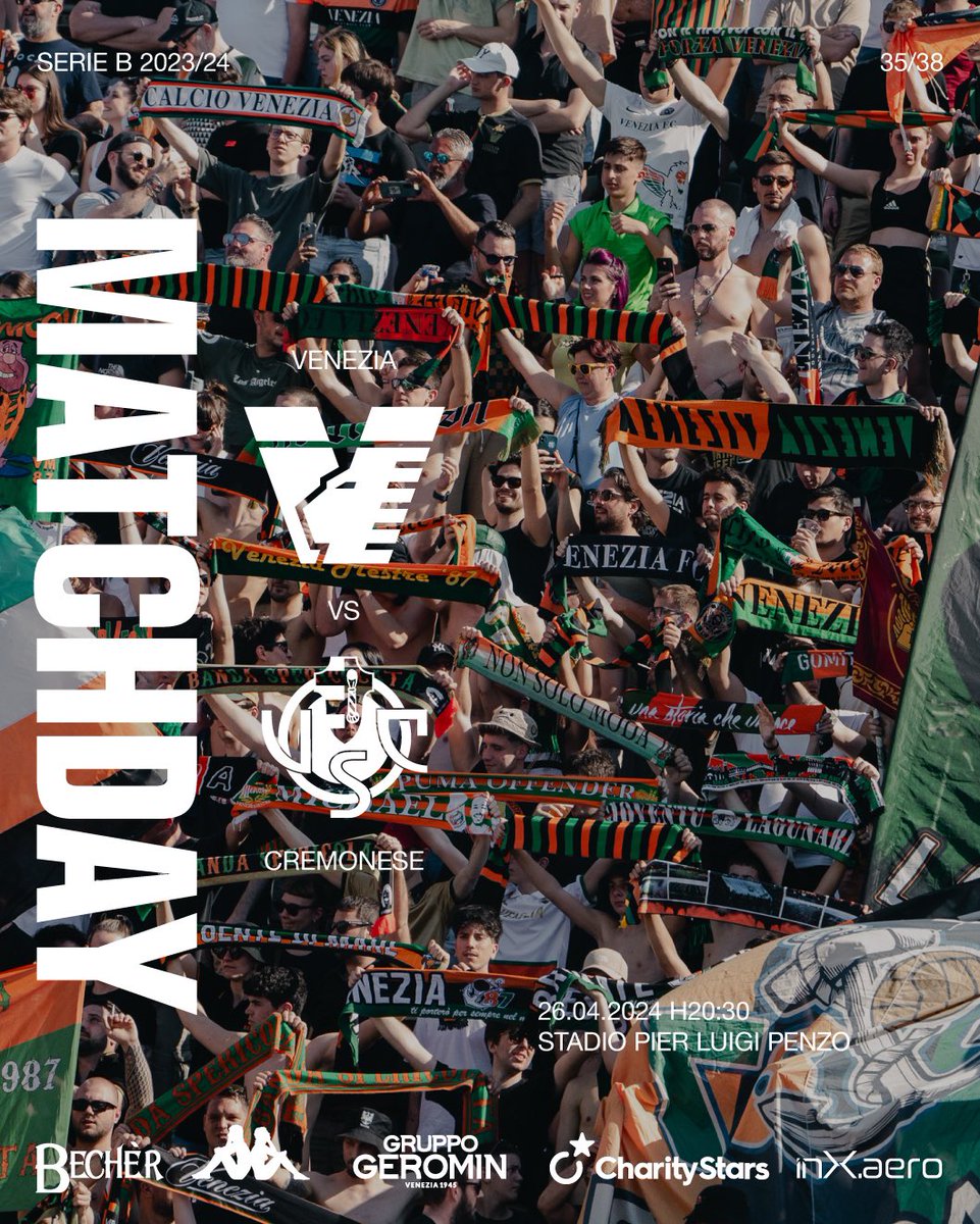 MATCHDAY #VeneziaCremonese #SerieBKT #ArancioNeroVerde🟠⚫️🟢