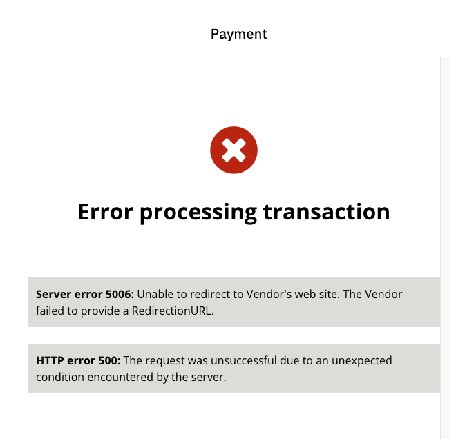 FranDropik's tweet photo. @ForbiddenPlanet checkout seems to be broken on the site.  I tried numerous times yesterday and today, with different cards and keep getting this error: https://t.co/6FNCRtL9oz