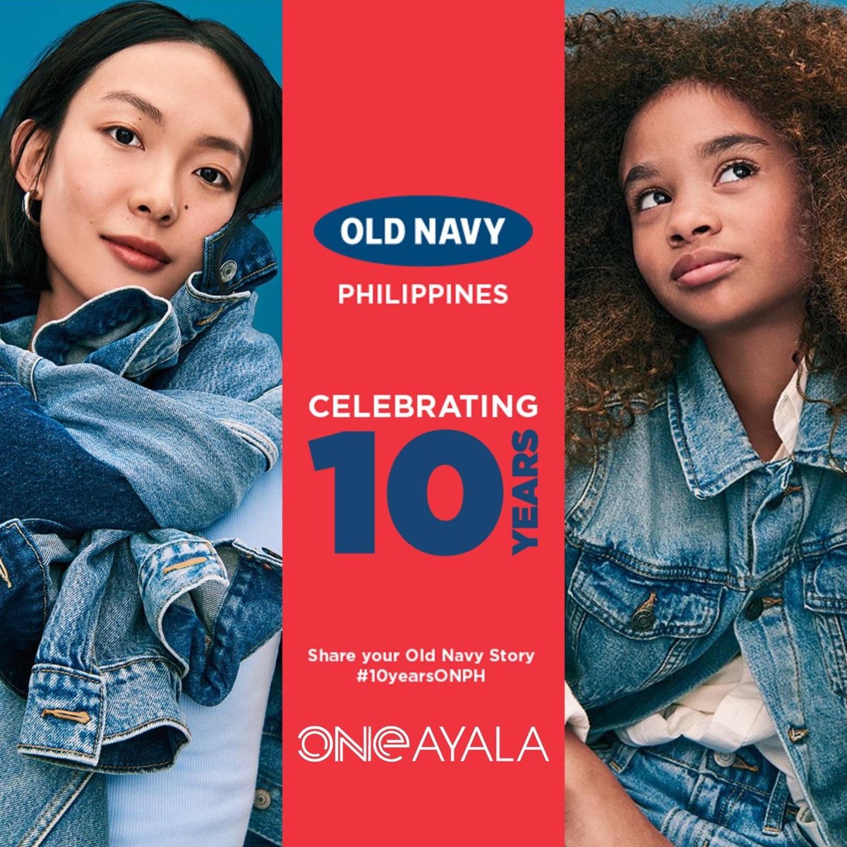 Old Navy is celebrating their anniversary with special offers: Buy 1 Get 1 on all T-Shirts, 30% off storewide and 40% off on 3 or more items until April 28! 🎉💙 

Shop at Level 2 this weekend! 

#OneAyala #OneStopAdventure #WeAreONE