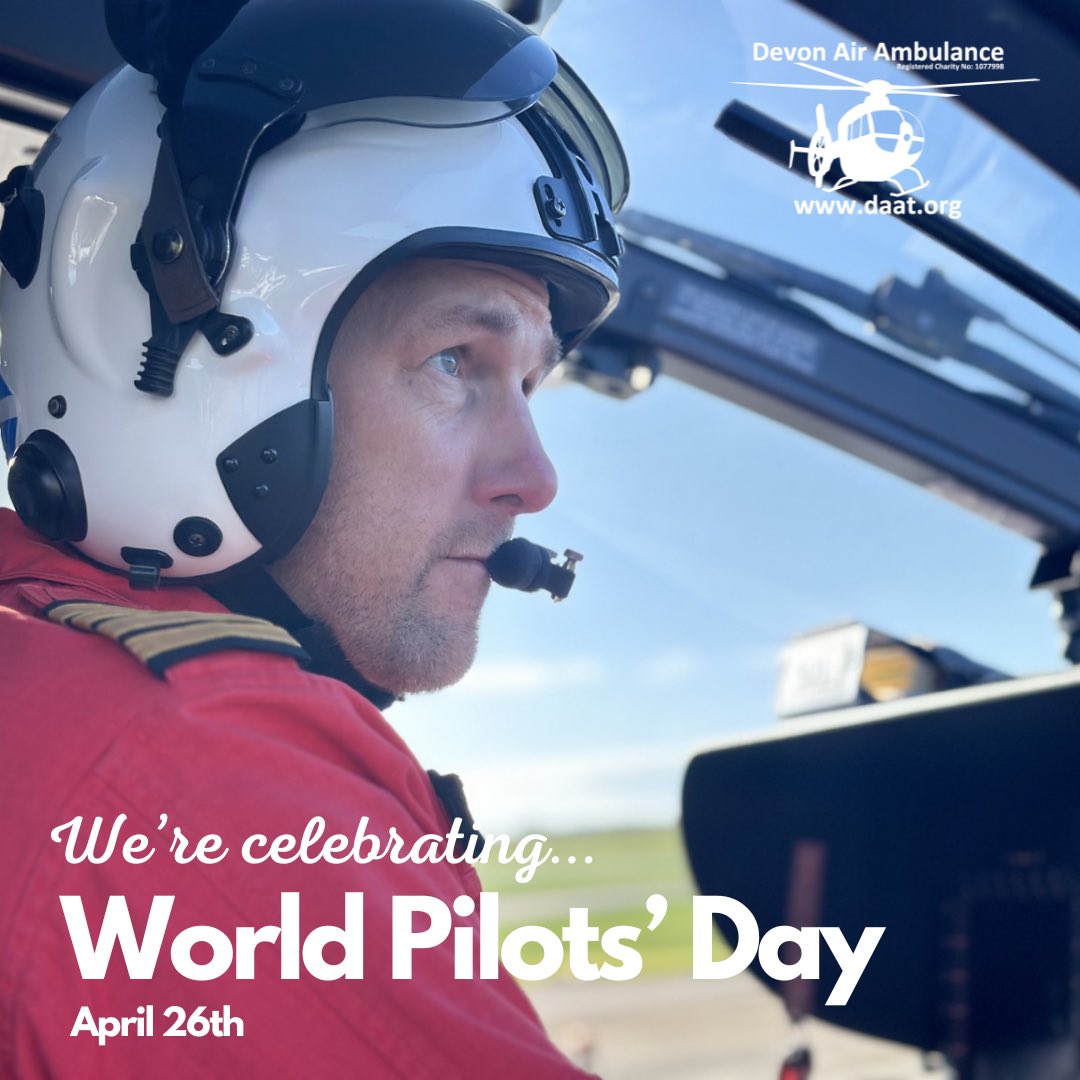 On the 10th anniversary of World Pilots’ Day, we're celebrating our own amazing team of 10 pilots who are responsible for flying our two aircraft throughout the county and beyond! Read more about a day in the life of our Pilot Captain Ross White here: daat.org/blog/a-day-in-…