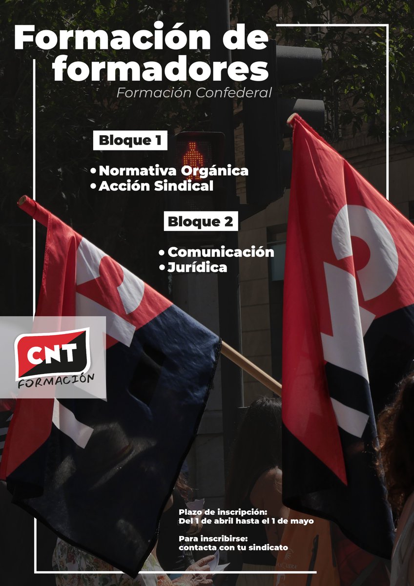 Tan importante para la clase trabajadora es estar en las luchas, como formarse para ser más útiles, más efectivas, más contundentes. 

Apúntante al Ciclo de Formaciones en tu sindicato más cercano. 

#CuentaconCNT

🔥❤️🖤

cnt.es/noticias/ciclo…