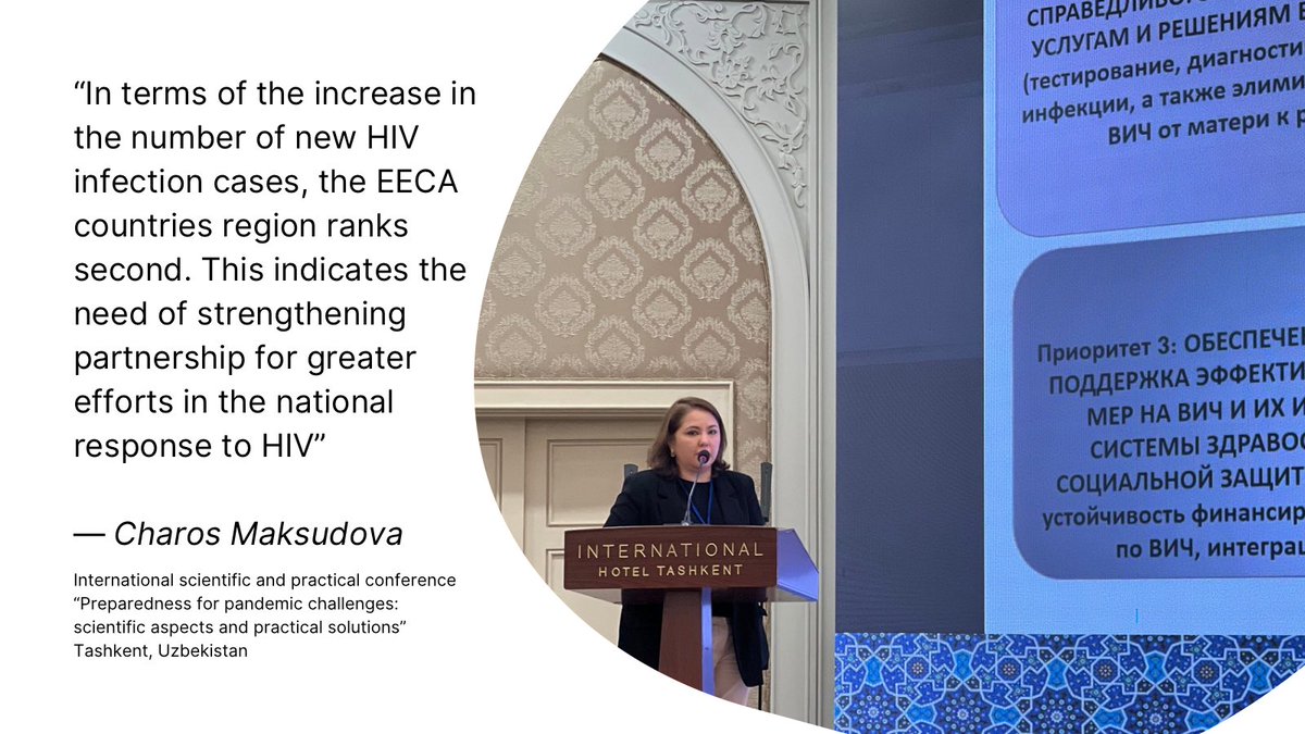 Emphasizing role of partnership to strengthen national HIV response, @CharosMaksud outlines key priorities in Uzbekistan for 2024-2025: 1⃣ Equal access to HIV services to all 2⃣ Removing treatment barriers 3⃣ Support integrated HIV response in healthcare & social systems