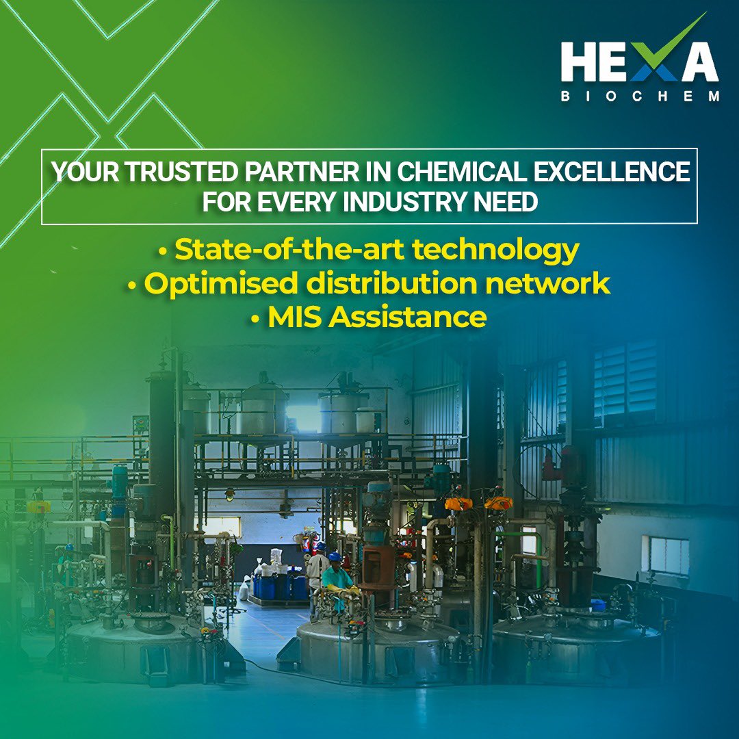 Dive into the core of Hexa's prowess: Our cutting-edge technology propels us forward, while our efficient supply chain systems ensure for all your industry needs. 🔍💡 #hexabiochem #hexachemical #hexabiochemical #hexasolution #hexatechnology #hexachain #hexa