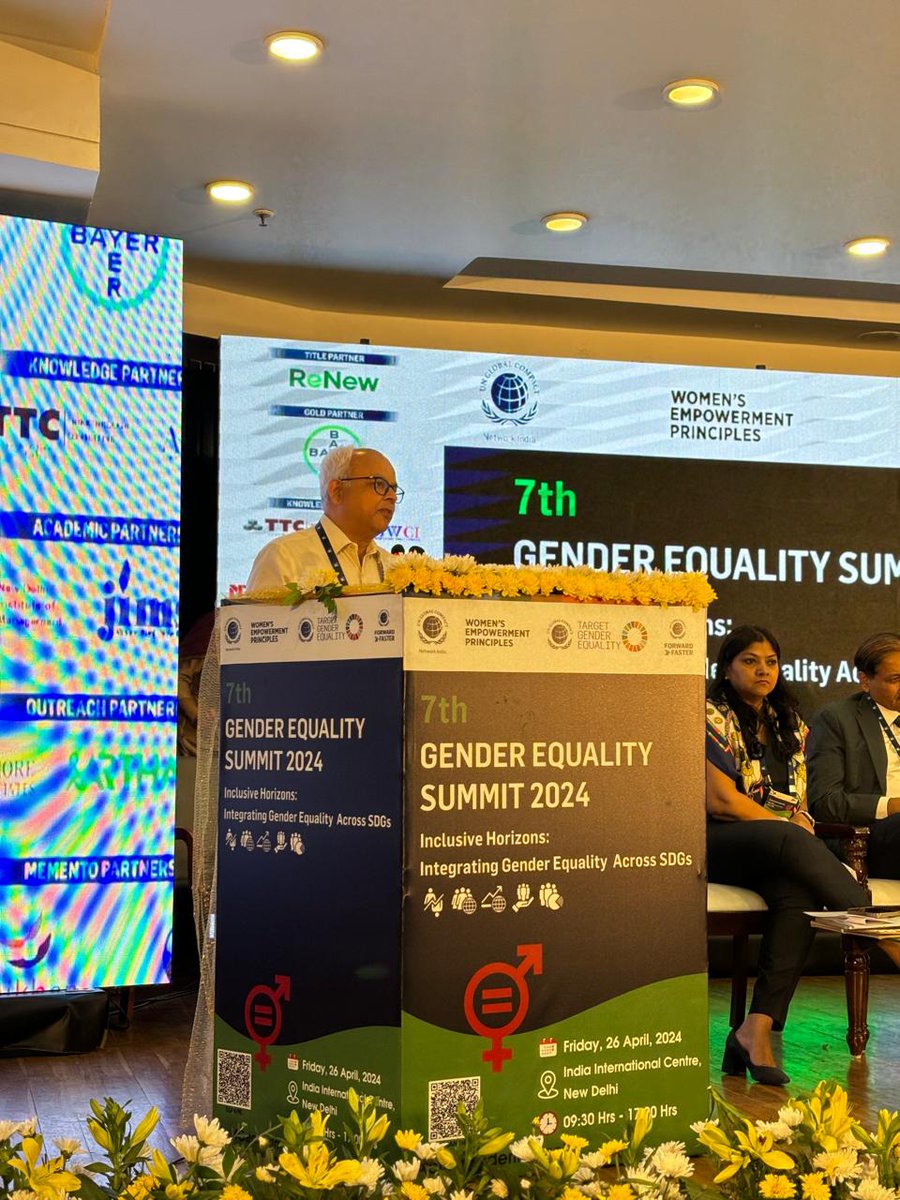 In his address, Mr. Ratnesh, ED @GCNIndia, recognizes the invaluable support from esteemed speakers, emphasizing how collaboration strengthens @GCNIndia. 'With #7thGES, @GCNIndia's dedication to amplifying the message of #ForwardFaster towards #GenderEquality remains steadfast'