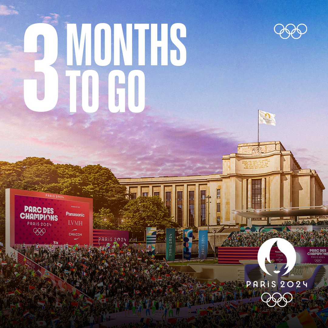 3️⃣ MONTHS until we light the flame at #Paris2024! 🔥 Ready for Olympic action? 🏃‍♂️🏊‍♀️🚴‍♂️⛹️‍♀️🧗‍♀️🏄‍♂️ #Paris2024 #RoadToParis2024 #Olympics