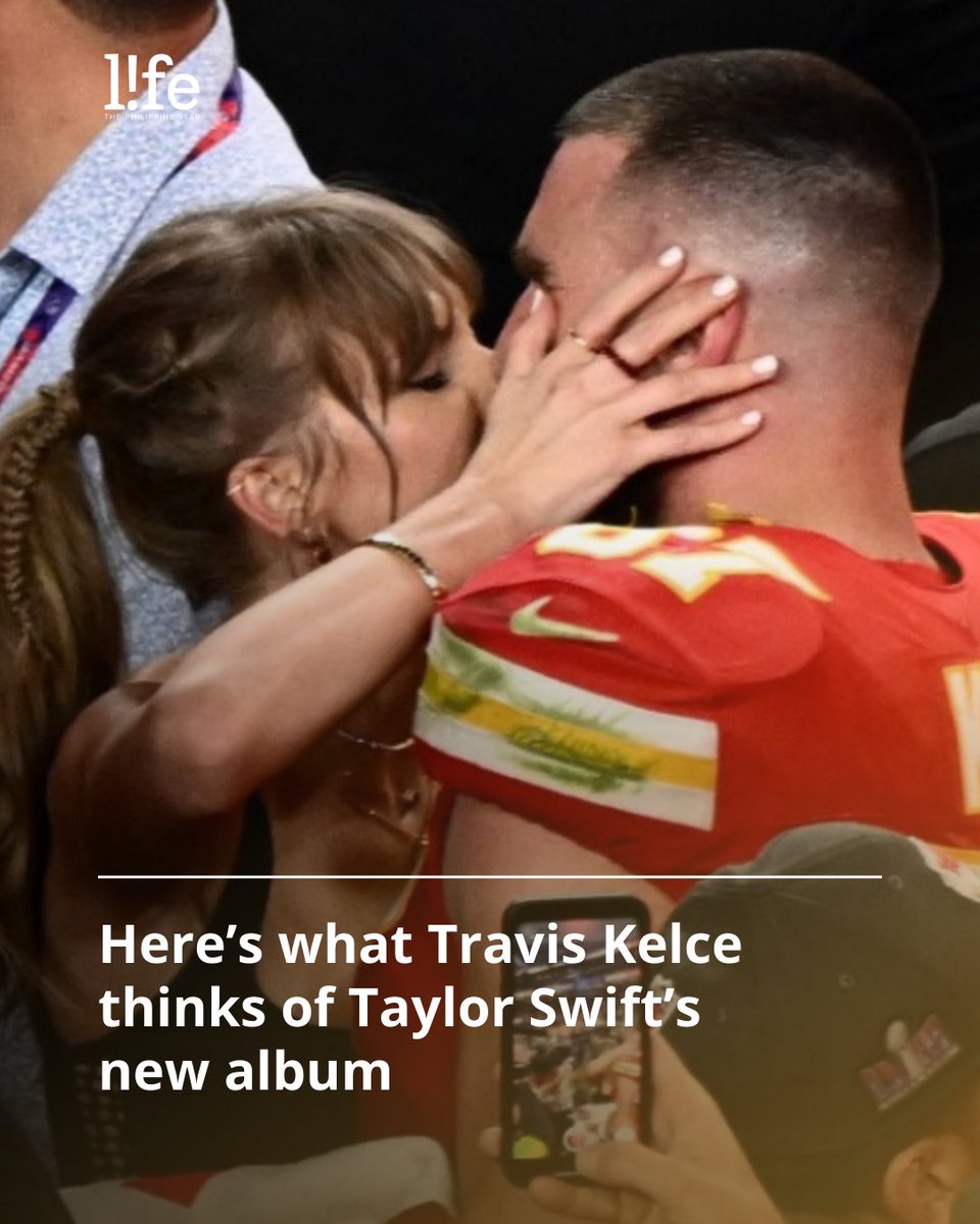 Taylor Swift's The Tortured Poets Department features some songs that appear to be about Travis Kelce—how does he feel about this? READ: tinyurl.com/y3vnxnvd