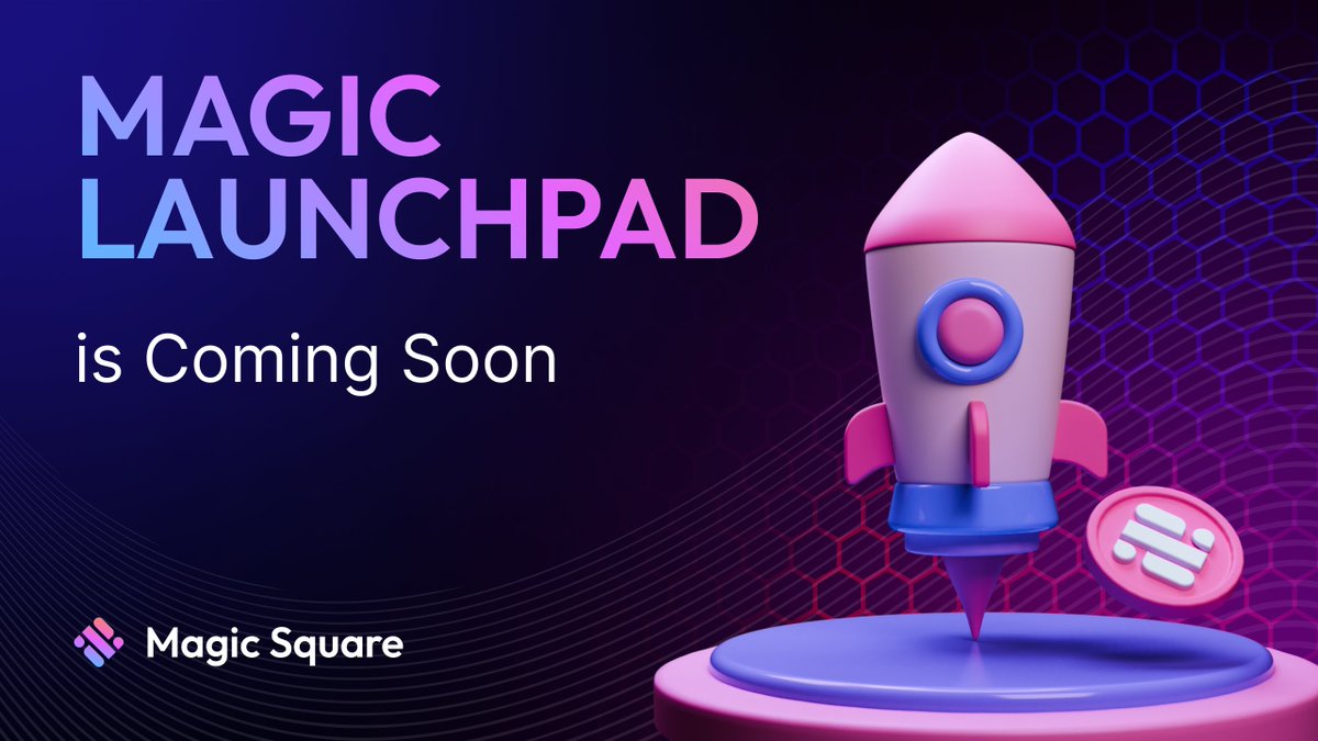 🚀 Exciting news from Magic Square 🚀

🌟 The Magic Launchpad is coming soon! 

🎟️ Stake your $SQR now - or be a Magic Member in the Magic Store and lock your tokens there - for exclusive access to sales!

🪄 Stake to get up to 20% APR and SQRp Points Now ➡️