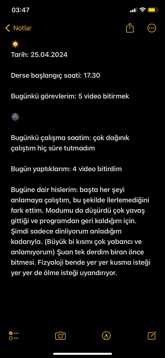 Tus koçuma verdiğim günlük rapora bakın. Aynen Leyla da dershaneye gidiyor, baya hırslı hazırlanıyor