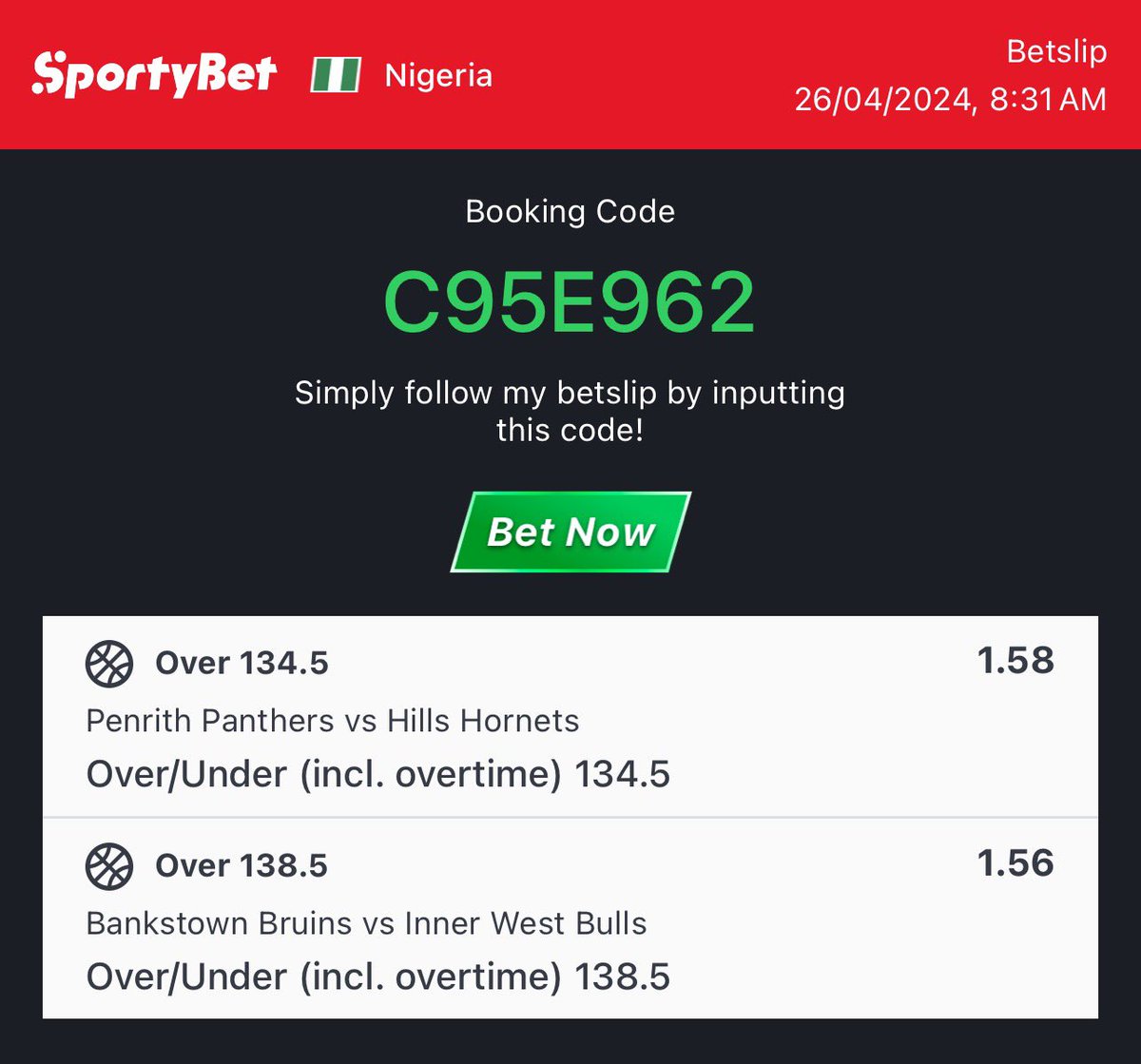 Sportybet users.🤑 Let's go again!⚡ well assured to boom 💥 256 odds : 9966FF. 101 odds : 921BE0B Banker : C95E962 t.me/dhavidtips t.me/dhavidtips Tag your best punters for Edit ✍️ Grand audit ways 🚀 💰 @Ekitipikin @Loveb3rds @Mrbankstips @LouieDi13…