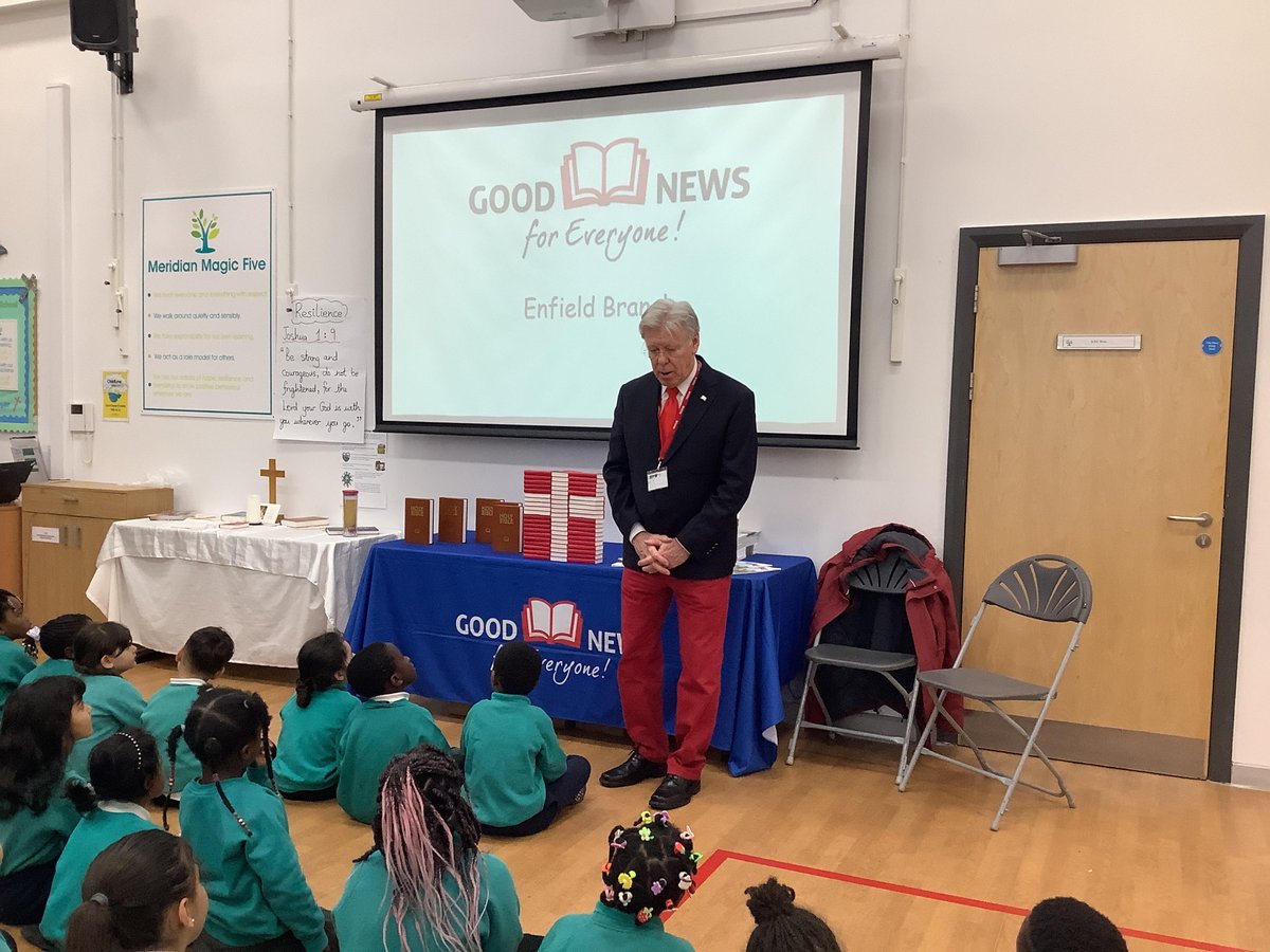 Today Malcom from @_GoodNewsUK visited each class and brought with him some fantastic resources for us to keep!