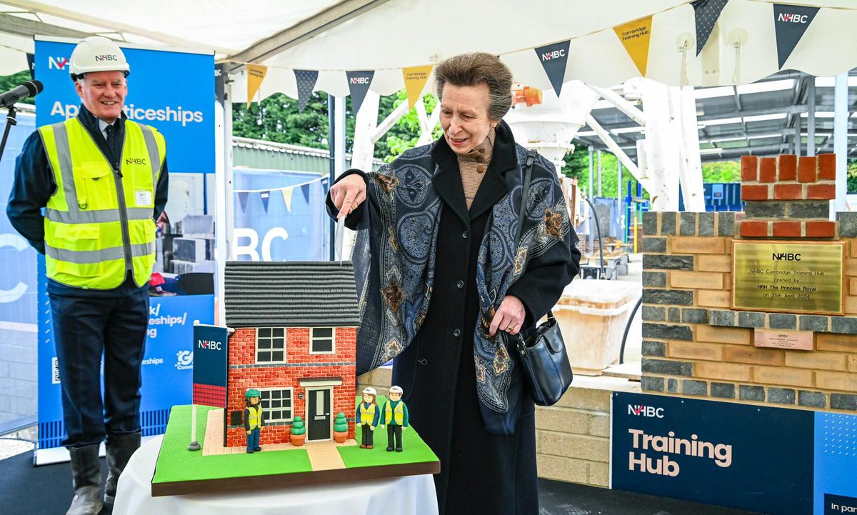 The Princess Royal has opened the @NHBC new Apprenticeship Training Hub in Cambridge. 

The new centre will support apprentices qualifying to be the next generation of skilled house builders in the East of England.