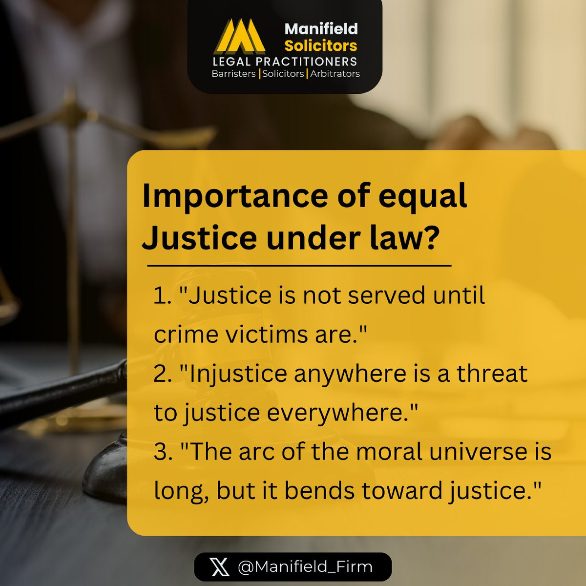 Reflecting on the Importance of Equal Justice Under Law. Join us as we explore these powerful quotes & delve into the fundamental principles of justice. Share your thoughts & perspectives in the comments below

#EqualJustice #LegalPrinciples #SocialJustice
#LegalRights
#Law&Order