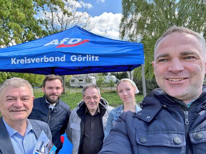 Heute gut besuchte Wahlkampfveranstaltung auf einem Campingplatz in Görlitz. 🤪