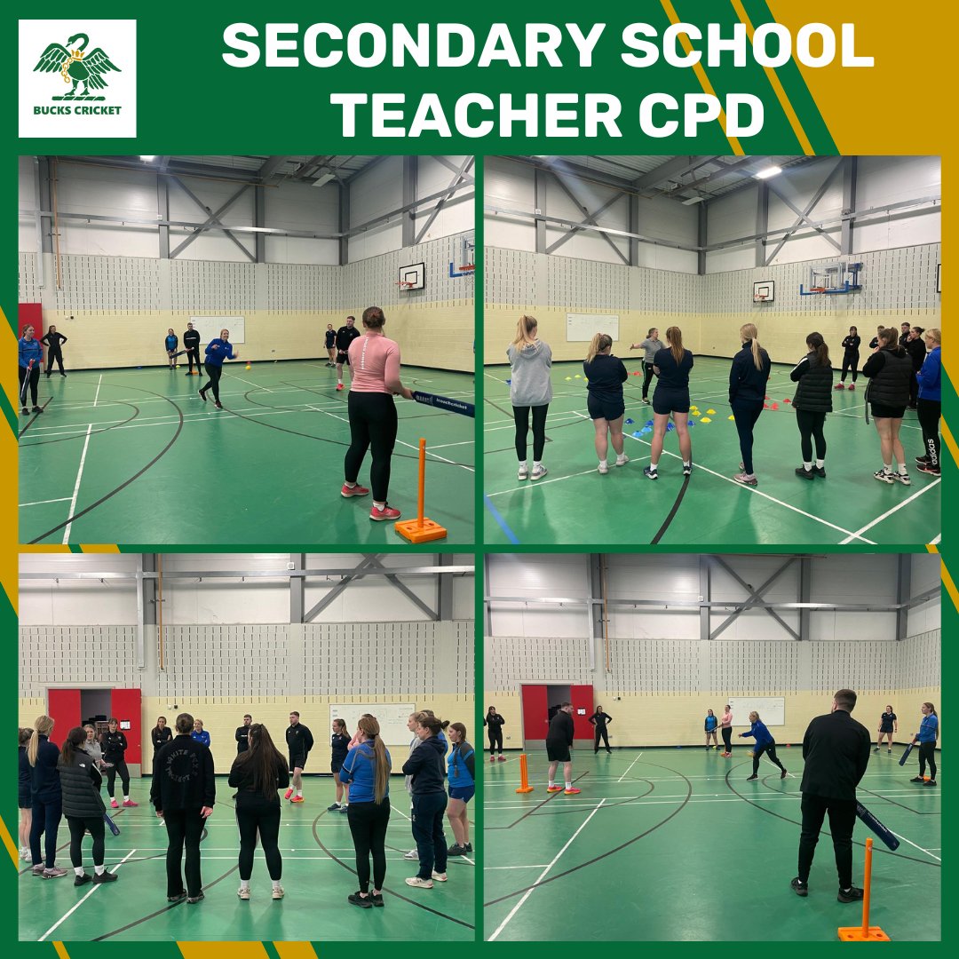 18 secondary teachers from across North Bucks enjoying their second CPD session this week.

Thanks to @SBEPETeam for hosting us.

Find out how Bucks Cricket can support your school here: buckscricket.co.uk/pages/schools

🦢🏏 #BucksCricket