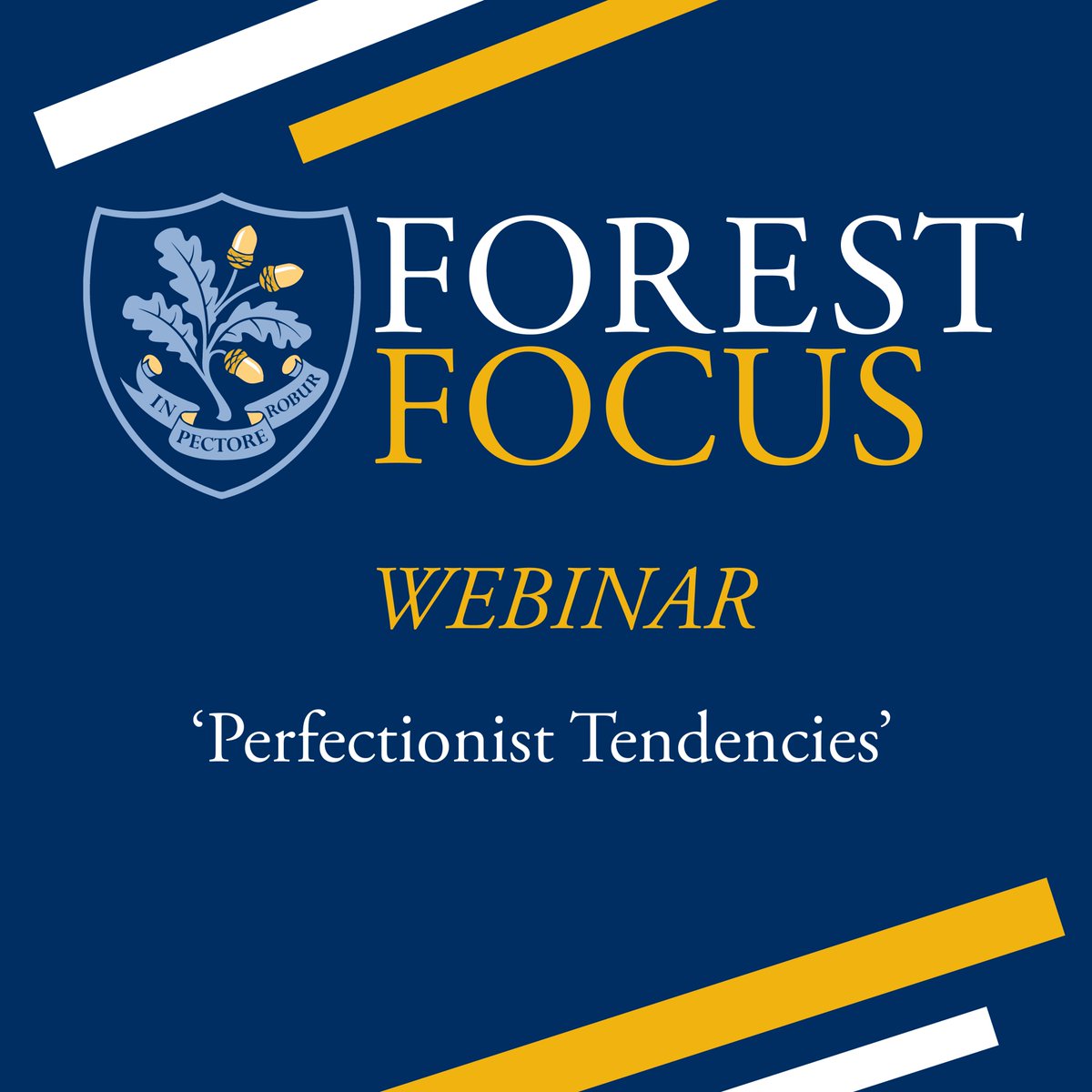 Join us on Tuesday 30th April at 6pm for our live, Forest Focus webinar on 'Perfectionist Tendencies' led by @Place2Be Subscribe to our Forest School YouTube channel so you don't miss out on the live stream: youtube.com/live/xvlITnV-1… #forestfocus #place2be #webinar