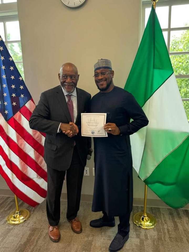 All about peace and conflict resolution; Gov of Zamfara state received his certificate of attendance in the just concluded peace summit at Washington, DC. May all the efforts @daudalawal_ puts in bringing back the glory of Zamfara state never be in vain.