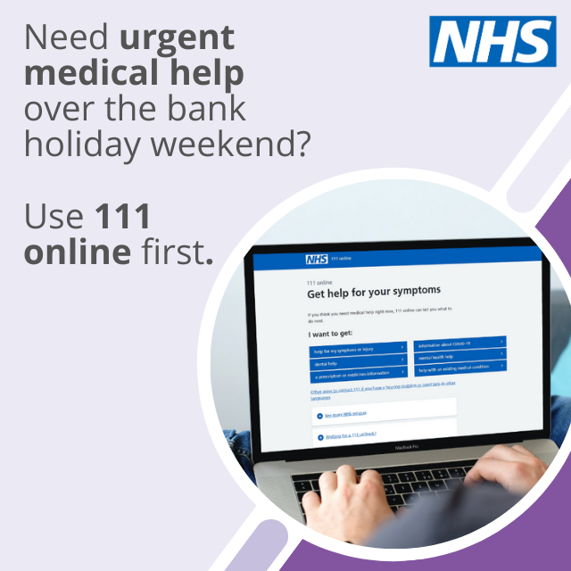 If you need urgent medical help this Bank Holiday but it’s not an emergency, use 111 online first.
You’ll be directed to the right care for your needs:
111.nhs.uk
#Taptheapp #NHSapp