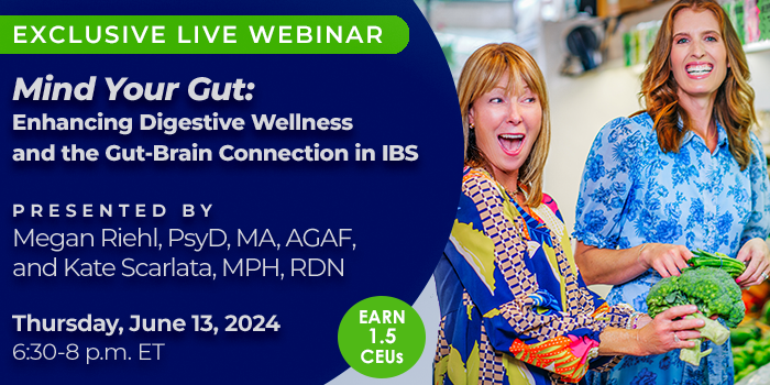 Join us for a live webinar to explore the impact of diet on IBS symptoms, the gut microbiome, and well-being. Learn how to instill hope that with a proper definitive diagnosis, effective treatment can empower a patient to live well with IBS. ce.gvpub.com/IPCE_IBS