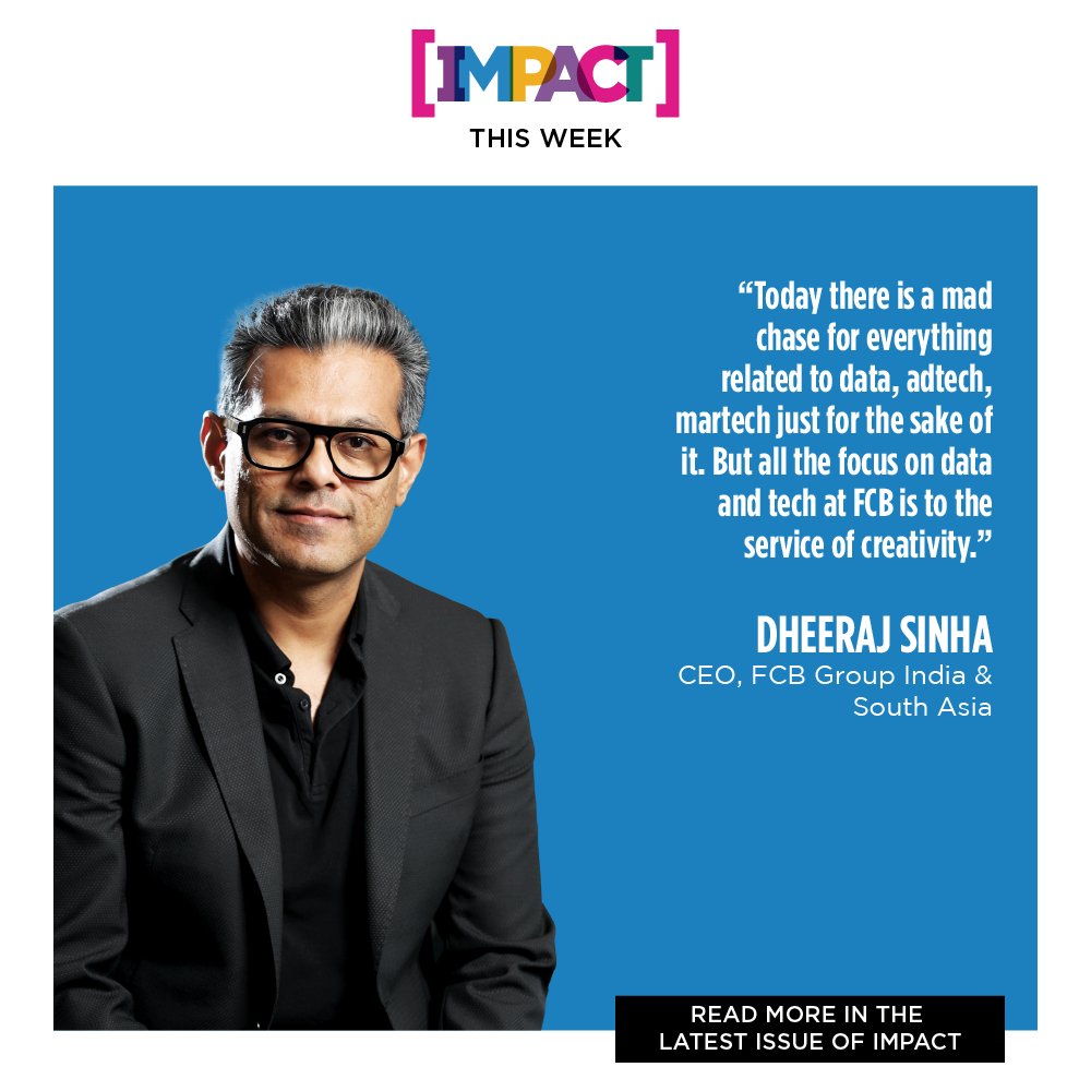 FCB's Tyler Turnbull and Dheeraj Sinha chart the roadmap for the network in India in this week's IMPACT Cover Story. 

Read here: impactonnet.com/cover-story/in… 

#TylerTurnbull #DheerajSinha #FCB #FCBIndia #FCBKinnect #e4m #advertising