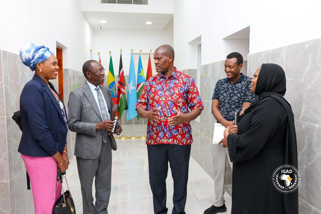 On behalf of the Executive Secretary, the #IGAD Director for Administration and Finance, <a href="/OnyariOnyari/">Josephat Onyari</a>, receives the Special Envoy to the Republic of Sudan, Hon. Lawrence Korbandy. During their meeting, they discussed the areas of administrative support, in preparation for the