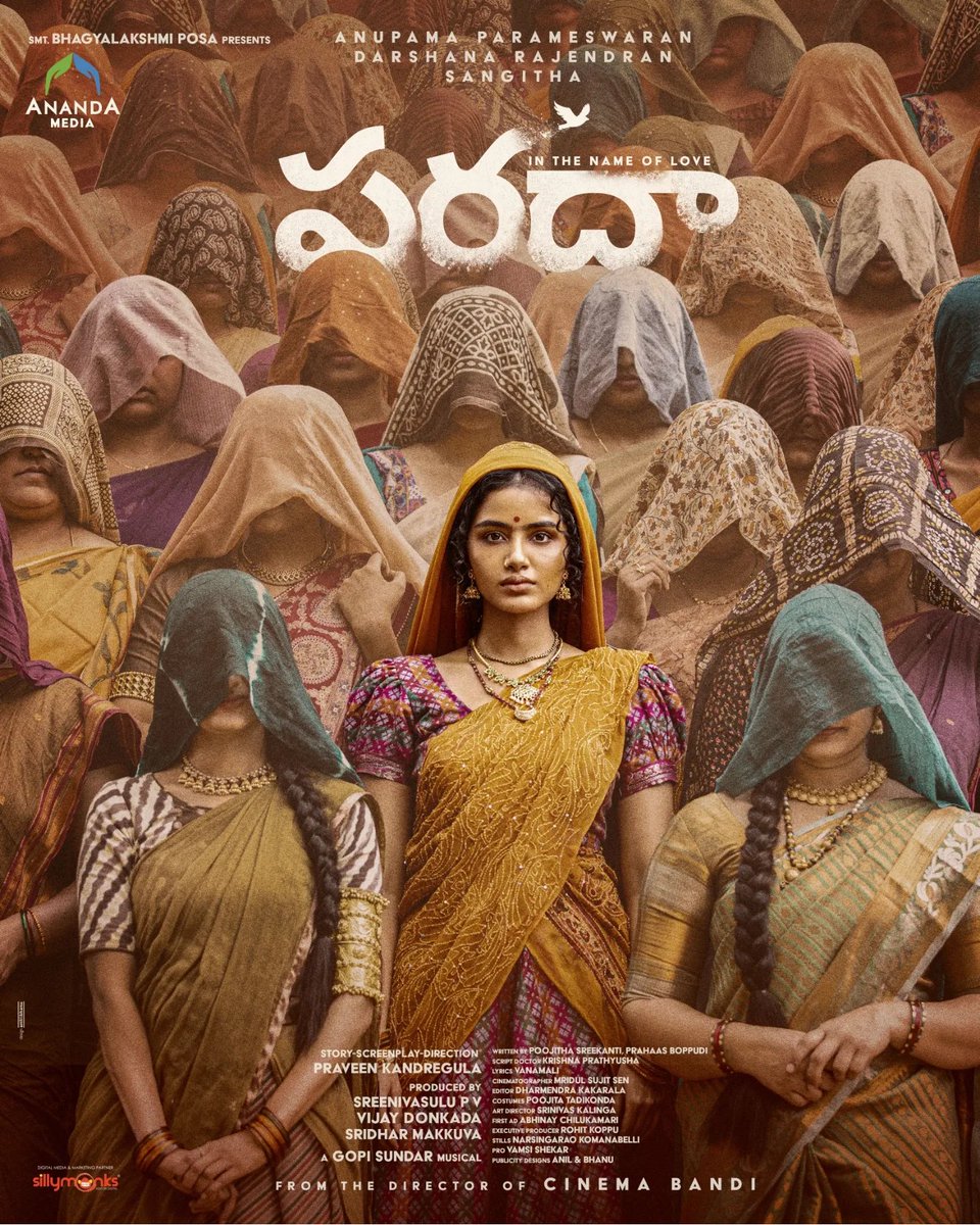 Here's presenting you all the first look &amp; concept video of #Paradha 💕
- bit.ly/Paradha-Concep…
A beautiful tale from the Director of CinemaBandi ~ <a href="/praveenfilms/">Praveen kandregula</a>, Produced by <a href="/AnandaMediaOffl/">Ananda Media</a>
🌟ing <a href="/anupamahere/">Anupama Parameswaran</a>, <a href="/darshanarajend/">Darshana Rajendran</a> &amp; <a href="/sangithakrish/">sangithakrish</a> 
<a href="/VijayDonkada/">VIJAY DONKADA</a> <a href="/GopiSundarOffl/">Gopi Sundar</a>