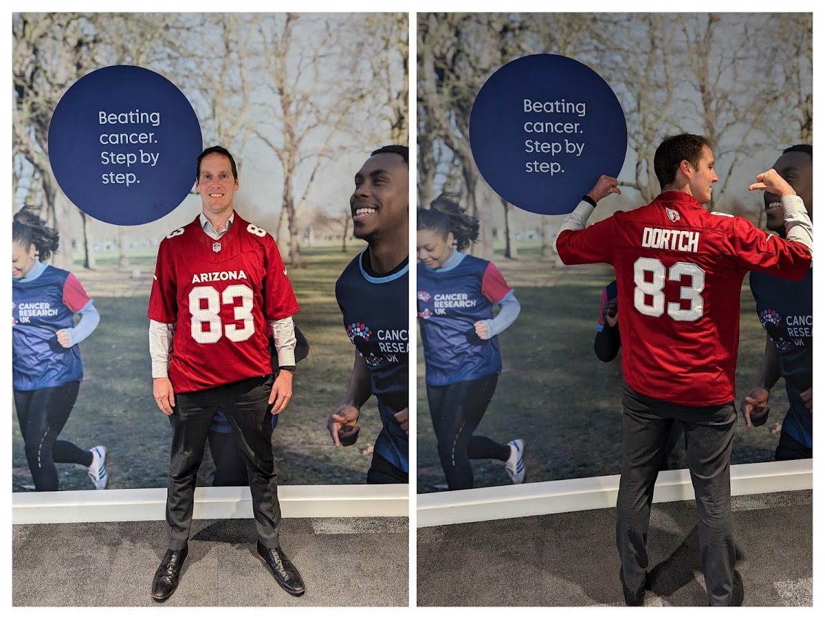 Today is #FootballShirtFriday raising money for cancer research thru @BobbyMooreFund @CR_UK I honour my favourite @AZCardinals - the one and only @_GDortch! Greg = legend. Looking forward to a massive season for you and #RedSea from UK! @BritishBirdgang cancerresearchuk.org/get-involved/b…