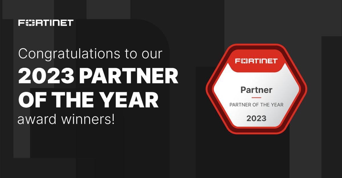 Congratulations to our 2023 @FortinetPartner(s) of the Year! @Fortinet is thrilled to honor our top Partners around the globe for their exceptional efforts in #cybersecurity sales, driving business growth, and empowering our customers. 🌎 ftnt.net/6014bIJeG