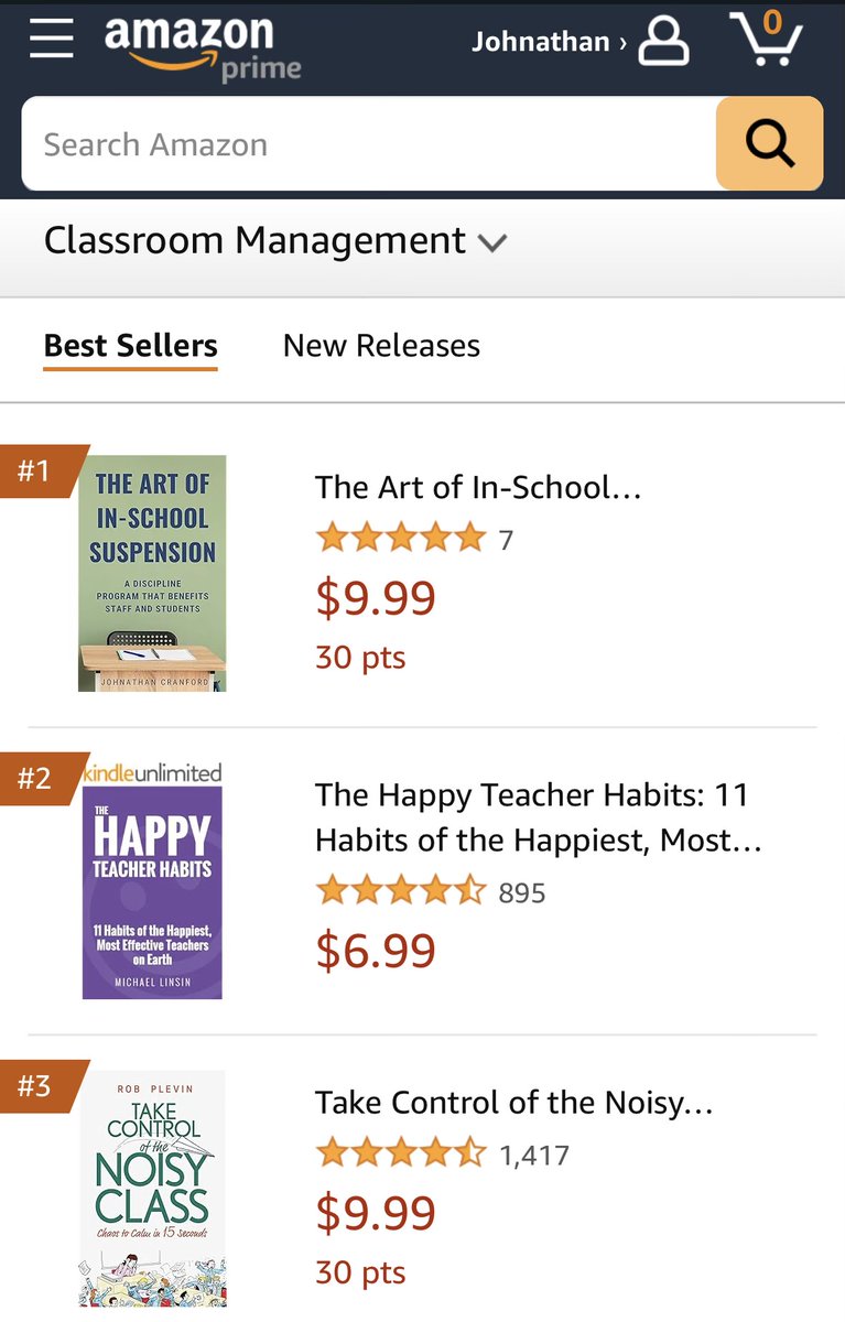 We’re the #1 book in the country right now on Classroom Management! Thanks to everyone who helped us get here! @BitnerAndrea @DarrinMPeppard @CharlePeck @Joshua__Stamper @DrCSJones @woodfromawoods @jethrojones @TechTeacher1381 @mrshowell24 @MPA_GOJAGUARS @UnlockTheMiddle