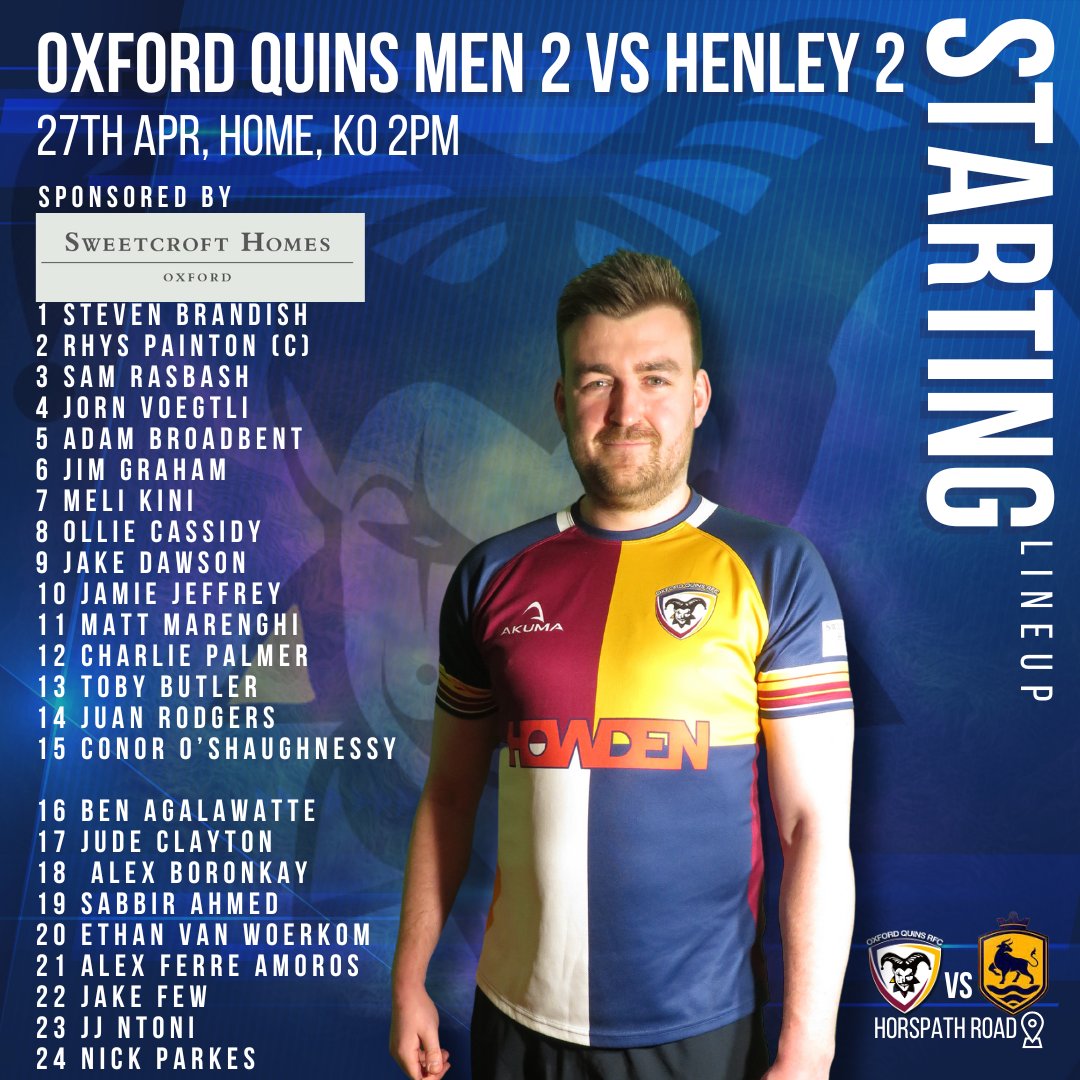 Quins make 9 changes to the starting line up for their game against @BarnstapleRFC on Saturday in the latest round of the @papajohnsuk cup and the 2s have a solid squad as they take on local rivals @HenleyHawks 2s in a friendly! #GTQ