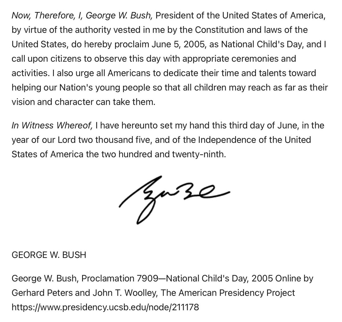 @JoeBiden @POTUS @WhiteHouse @KamalaHarris @VP @WhiteHouseOPE46 President George W. Bush did so when he was president. It is past time to renew and reinvigorate that focus and attention to the best interests and well-being of children in June. #CommitToKids (3)