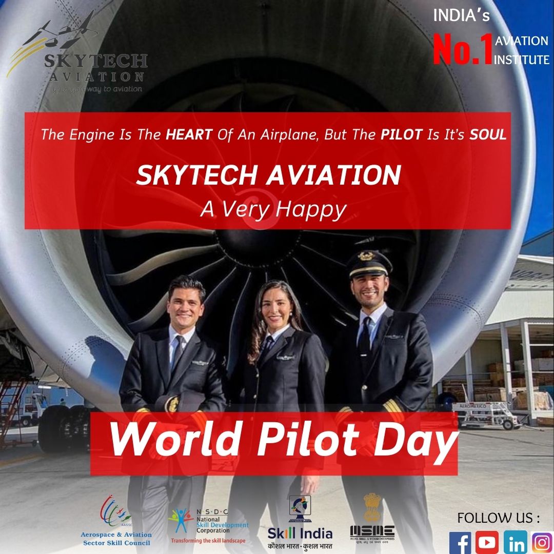 'From takeoff to touchdown, pilots are the heartbeat of aviation. Skytech Aviation salutes their expertise and courage on World Pilot Day and every day. Let's keep flying high together! #PilotPride #SkytechFamily 🚀✨'
