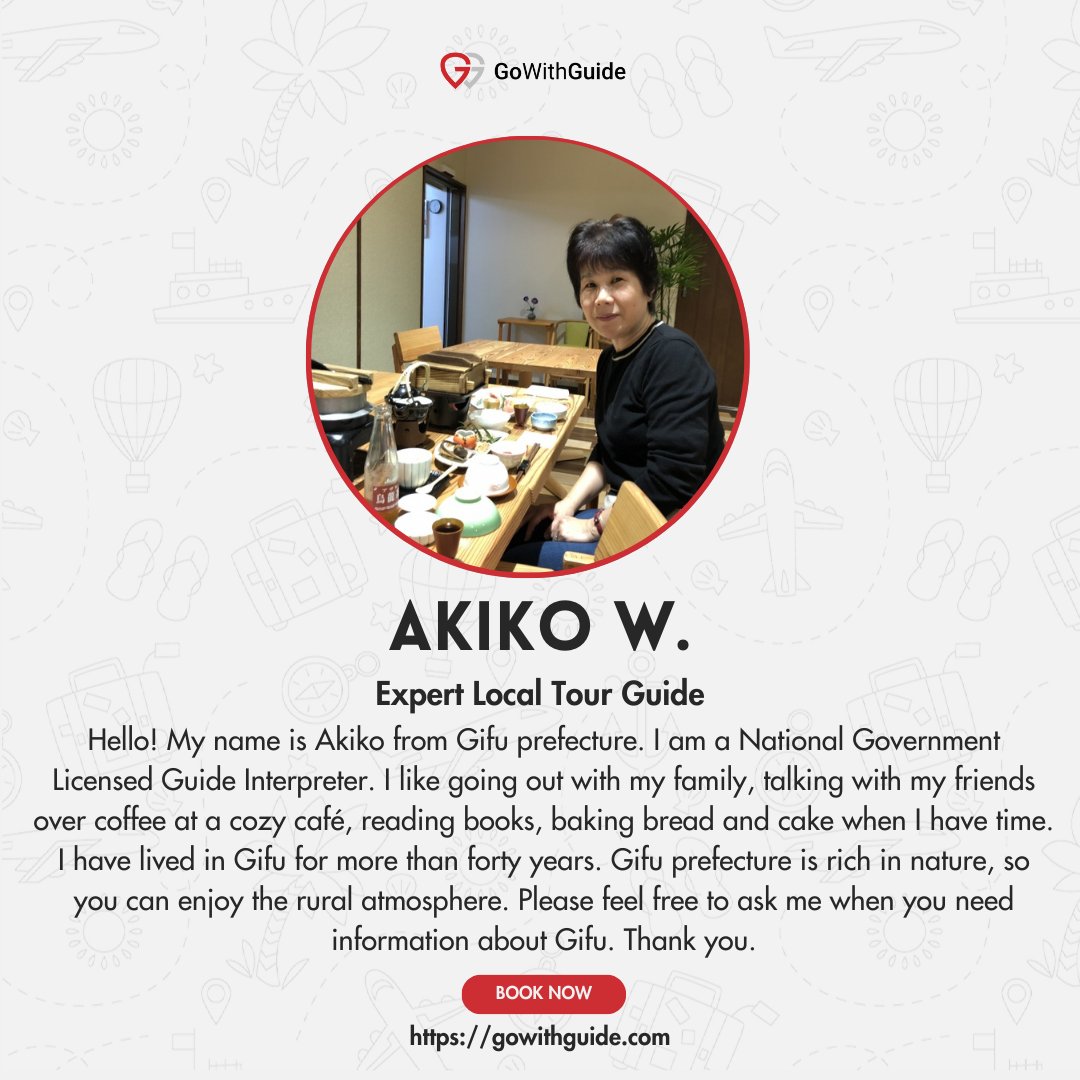 GoWithGuide's tweet image. We’re welcoming the month of #may with a tour of Japan’s beloved prefecture, #gifu with local expert guide  Akiko W who organized a series of “Incredible tours!” for traveler Dmitry T. and Victoria!
Photo Credits: Akiko W. (tour guide) check her out here! gowithguide.com/supplier/11931