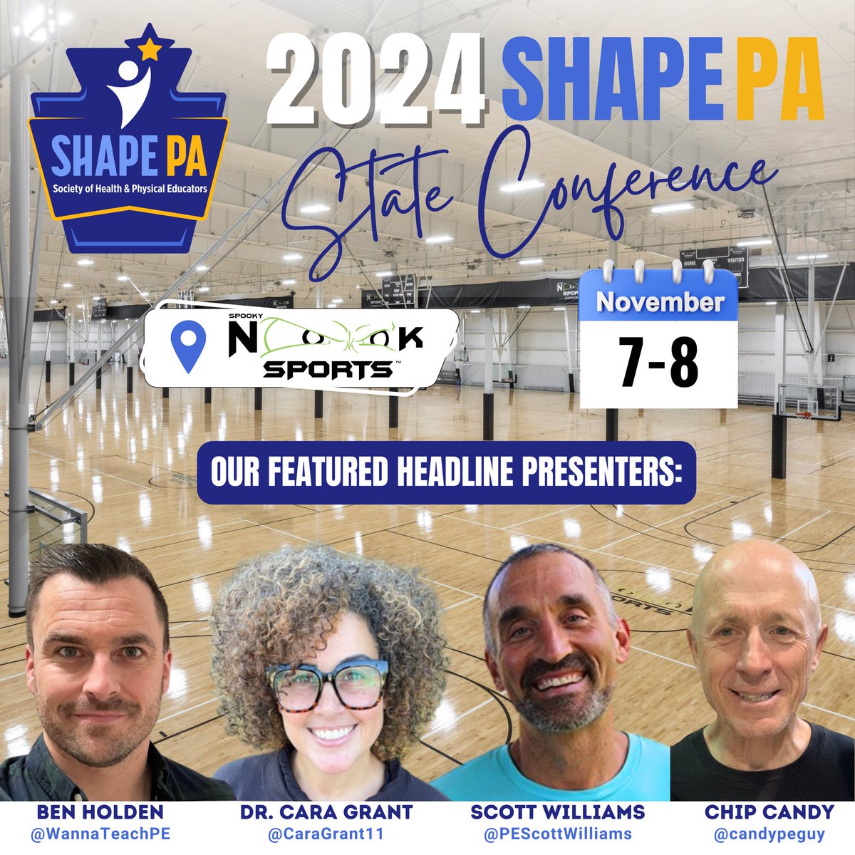 🌟Join our star-studded cast at the 2024 SHAPE PA State Conference!🌟 🔹We're thrilled to announce our lineup & extend an invitation for you to present as well! 🔹Presenters enjoy 50% off conference registration. 🔹Submit your proposal now: tinyurl.com/SHAPEPA24Propo…