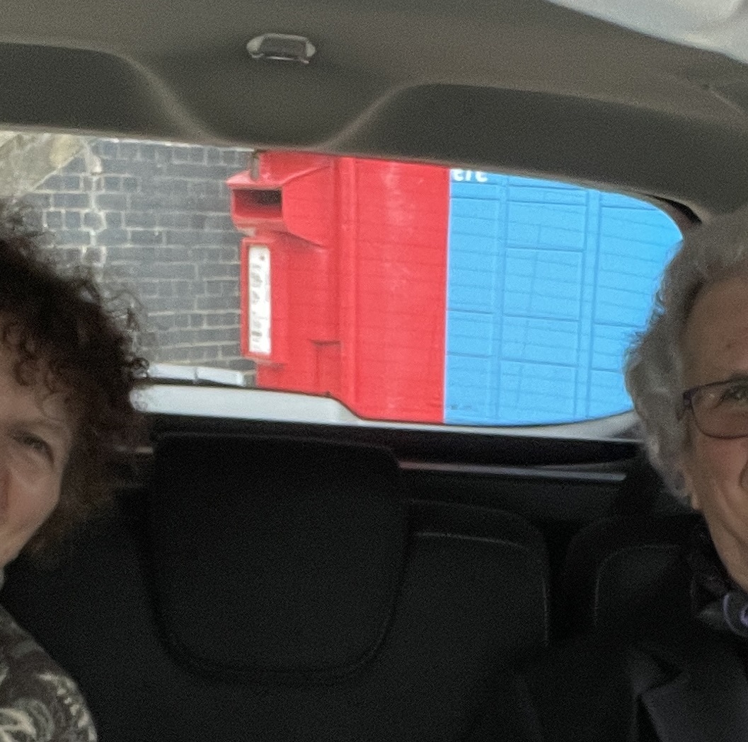 Took an in-car group selfie whilst on chauffeur duties this week for a special birthday lunch, and just noticed what was in the selfie at the railway station! #PostboxSaturday