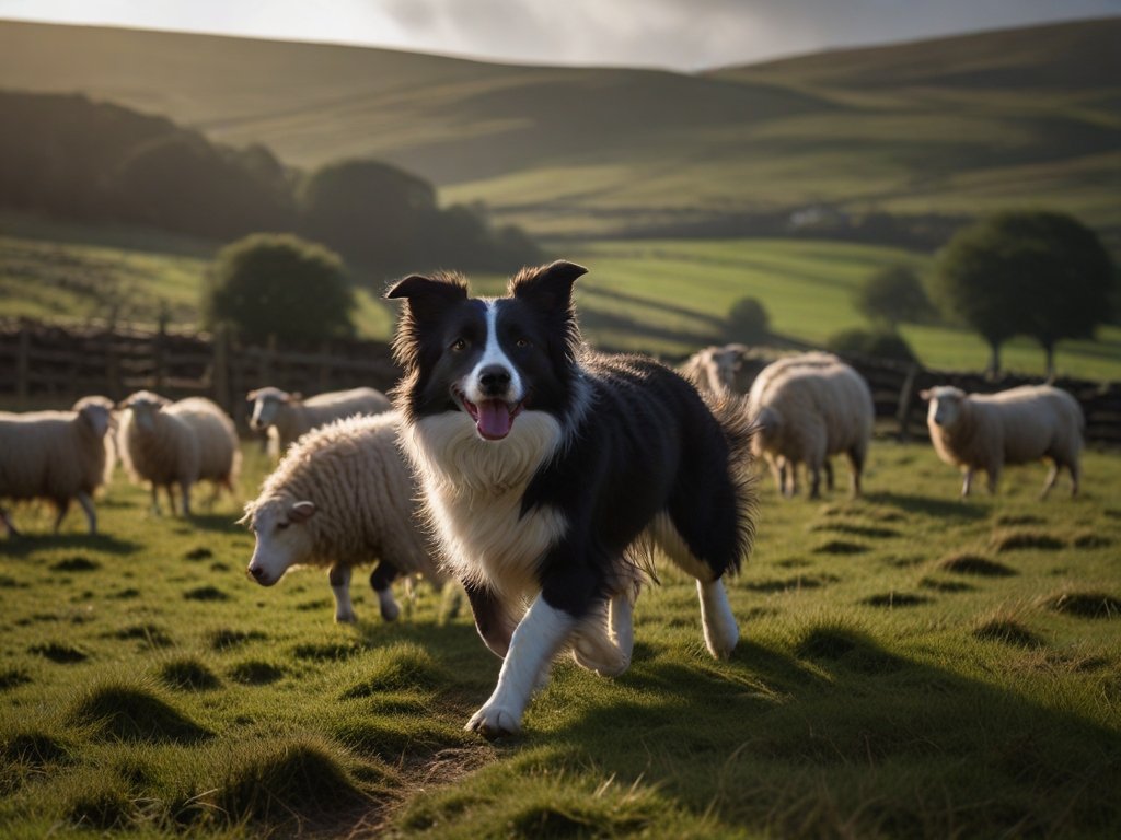 Border Collie 

Sheep herding in Yorkshire Dales

#AIart